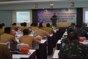 SINERGITAS BNNK CIANJUR, PEMKAB CIANJUR, TNI DAN POLRI DALAM PERCEPATAN PELAKSANAAN DESA/KELURAHAN BERSIH NARKOBA
