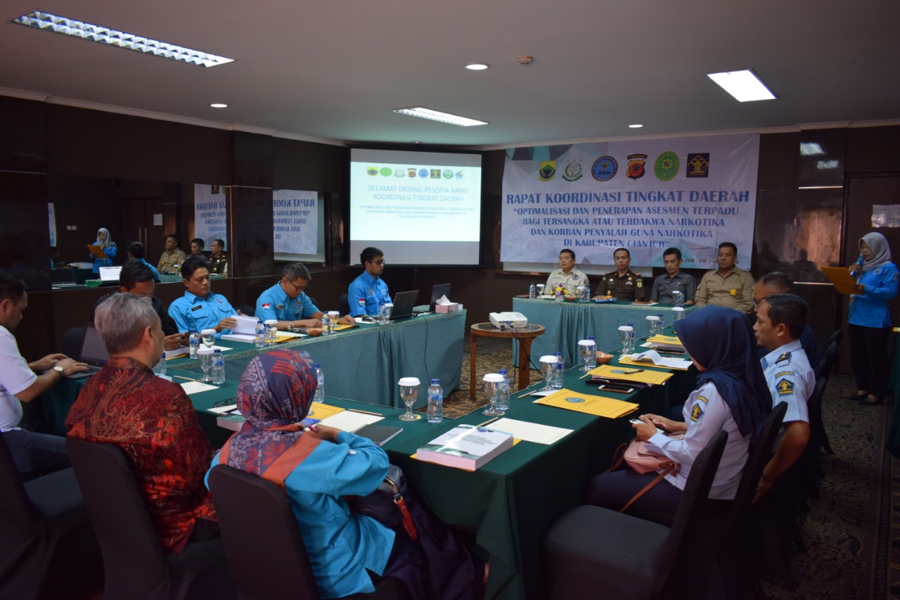 BNNK CIANJUR OPTIMALKAN TIM ASESMEN TERPADU SEBAGAI WUJUD SINERGITAS PENANGANAN KASUS NARKOTIKA DI KABUPATEN CIANJUR