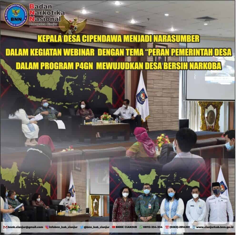 KEPALA DESA CIPENDAWA MENJADI NARASUMBER DALAM KEGIATAN WEBINAR KEMENDAGRI KEPALA DESA CIPENDAWA MENJADI NARASUMBER DALAM KEGIATAN WEBINAR KEMENDAGRI