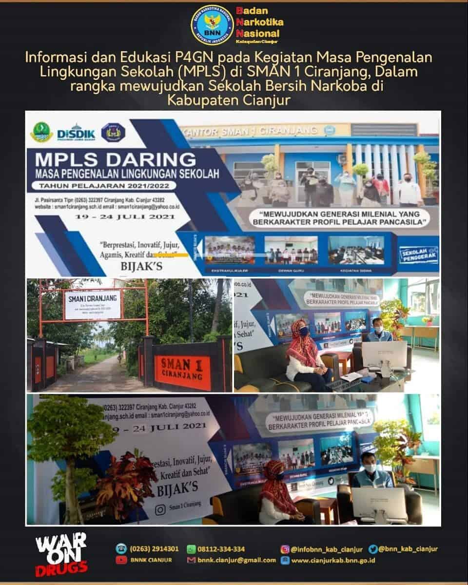 KEGIATAN INFORMASI DAN EDUKASI P4GN DI SMAN 1 CIRANJANG KEGIATAN INFORMASI DAN EDUKASI P4GN DI SMAN 1 CIRANJANG