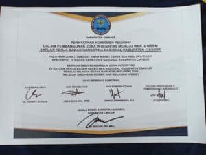 Pencanangan Zona Integritas BNNK Cianjur menuju Wilayah Bebas Korupsi (WBK) dan Wilayah Birokrasi Bersih Melayani (WBBM)