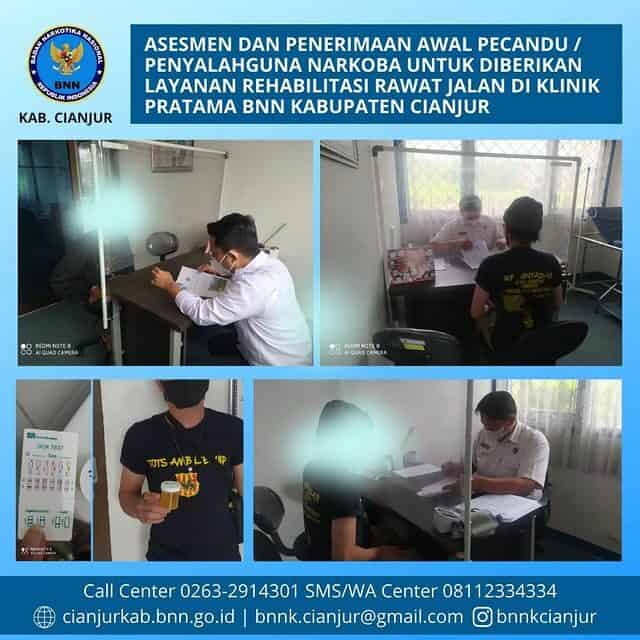 Penerimaan Awal Pecandu/Penyalahguna Narkotika Untuk Mendapatkan Layanan Rehabilitasi Rawat Jalan Di Klinik Pratama BNN Kabupaten Cianjur Penerimaan Awal Pecandu/Penyalahguna Narkotika Untuk Mendapatkan Layanan Rehabilitasi Rawat Jalan Di Klinik Pratama BNN Kabupaten Cianjur
