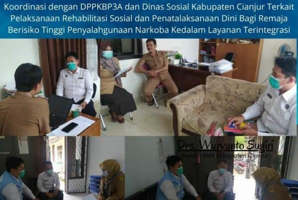 KOORDINASI DENGAN KABID PKK DPPKBP3A DAN KASI NAPZA DINAS SOSIAL KABUPATEN CIANJUR DALAM RANGKA PENYUSUNAN RENCANA AKSI DAERAH P4GN DI KABUPATEN CIANJUR