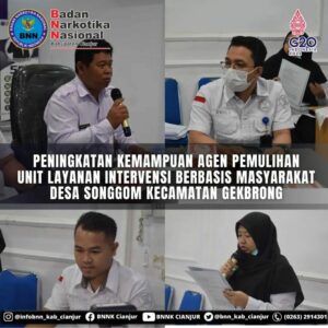 BNNK CIANJUR MELAKSANAKAN KEGIATAN PENINGKATAN KEMAMPUAN AGEN PEMULIHAN