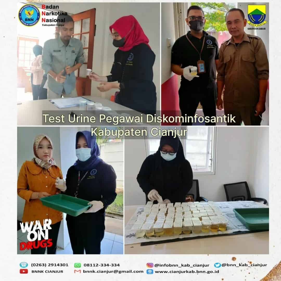 BNNK CIANJUR MELAKSANAKAN KEGIATAN TEST URINE TERHADAP PEGAWAI DINAS KOMUNIKASI, INFORMATIKA, PERSANDIAN DAN STATISTIK KABUPATEN CIANJUR BNNK CIANJUR MELAKSANAKAN KEGIATAN TEST URINE TERHADAP PEGAWAI DINAS KOMUNIKASI, INFORMATIKA, PERSANDIAN DAN STATISTIK KABUPATEN CIANJUR