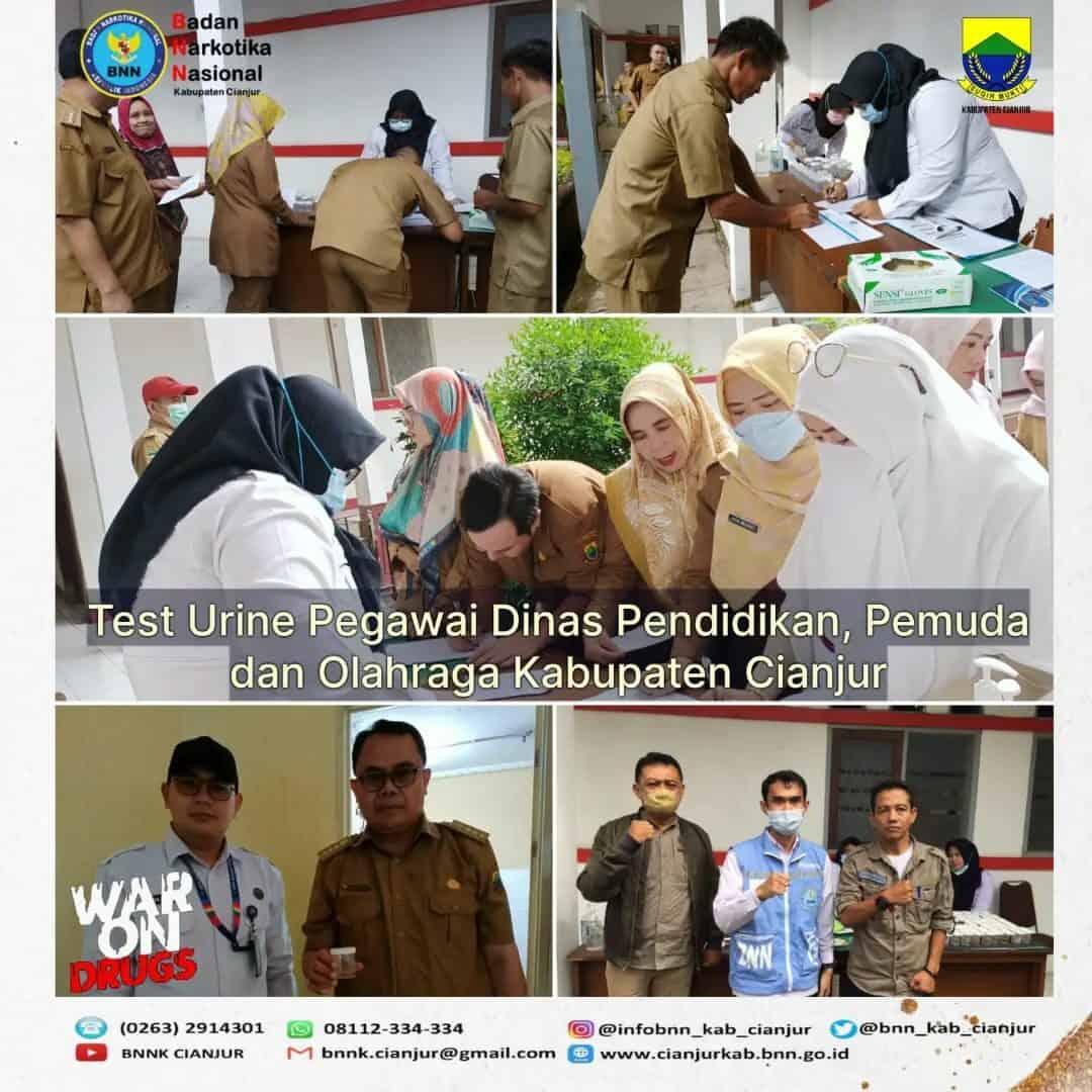 BNNK CIANJUR MELAKSANAKAN TEST URINE TERHADAP PEGAWAI DINAS PENDIDIKAN, PEMUDA DAN OLAHRAGA KABUPATEN CIANJUR BNNK CIANJUR MELAKSANAKAN TEST URINE TERHADAP PEGAWAI DINAS PENDIDIKAN, PEMUDA DAN OLAHRAGA KABUPATEN CIANJUR