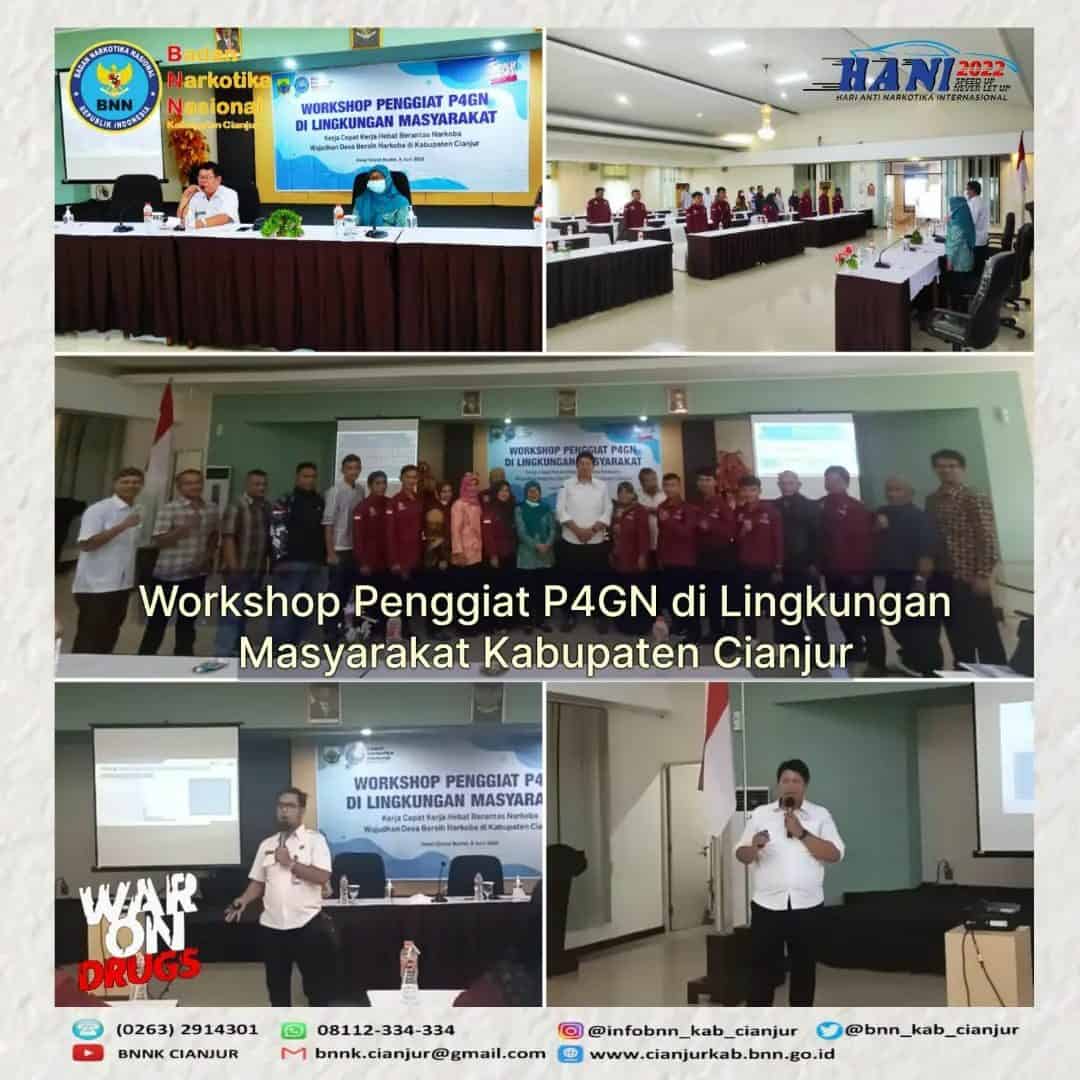 WORKSHOP PENGGIAT P4GN DALAM RANGKA PELATIHAN RELAWAN ANTI NARKOBA WORKSHOP PENGGIAT P4GN DALAM RANGKA PELATIHAN RELAWAN ANTI NARKOBA