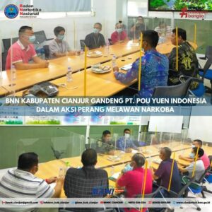 BNN KABUPATEN CIANJUR GANDENG PT. POU YUEN INDONESIA DALAM AKSI PERANG MELAWAN NARKOBA. BNN KABUPATEN CIANJUR GANDENG PT. POU YUEN INDONESIA DALAM AKSI PERANG MELAWAN NARKOBA.