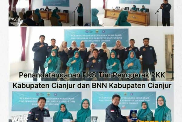 PENANDATANGANAN PKS ANTARA BNNK CIANJUR DENGAN TIM PENGGERAK PKK KABUPATEN CIANJUR