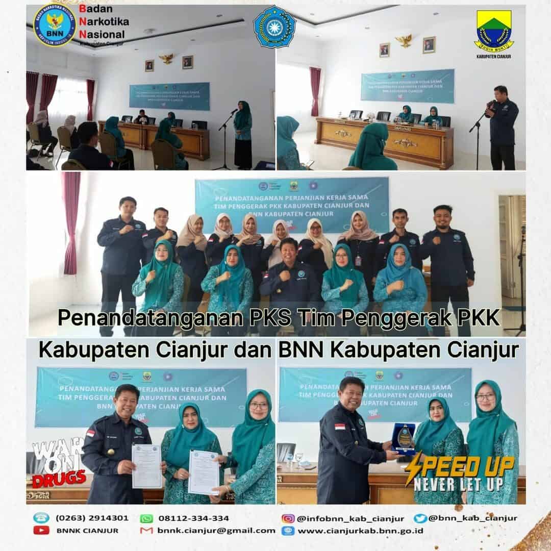 PENANDATANGANAN PKS ANTARA BNNK CIANJUR DENGAN TP-PKK KABUPATEN CIANJUR PENANDATANGANAN PKS ANTARA BNNK CIANJUR DENGAN TIM PENGGERAK PKK KABUPATEN CIANJUR