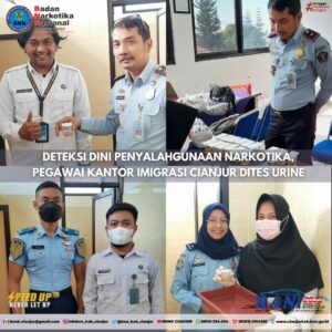DETEKSI DINI PENYALAHGUNAAN NARKOTIKA, PEGAWAI KANTOR IMIGRASI CIANJUR DI TEST URINE