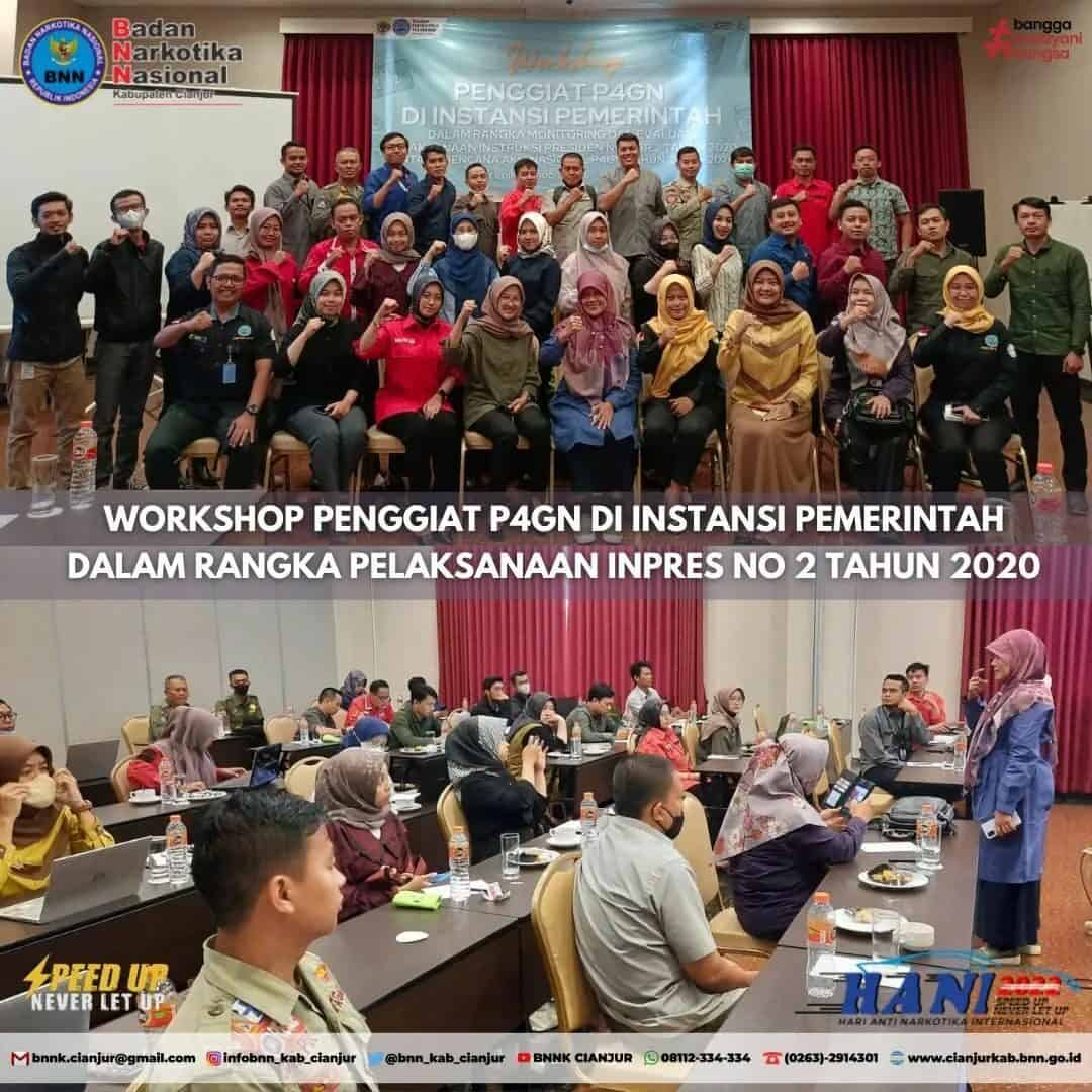 DALAM RANGKA PELAKSANAAN INPRES NOMOR 2 TAHUN 2020, BNNK CIANJUR GELAR WORKSHOP PENGGIAT P4GN DI INSTANSI PEMERINTAH DALAM RANGKA PELAKSANAAN INPRES NOMOR 2 TAHUN 2020, BNNK CIANJUR GELAR WORKSHOP PENGGIAT P4GN DI INSTANSI PEMERINTAH