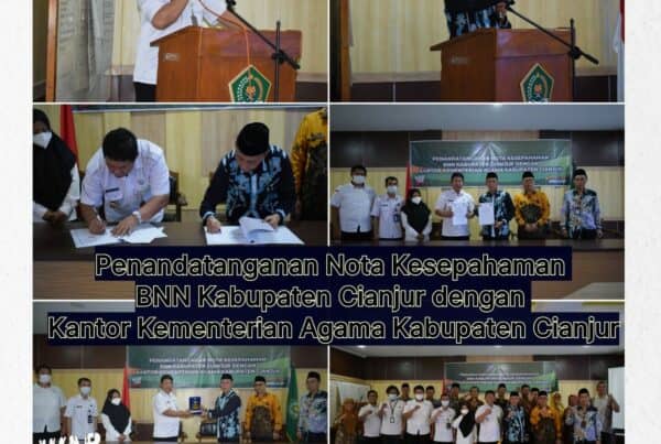 PENANDATANGANAN NOTA KESEPAHAMAN ANTARA BNNK CIANJUR DENGAN KEMENAG KABUPATEN CIANJUR