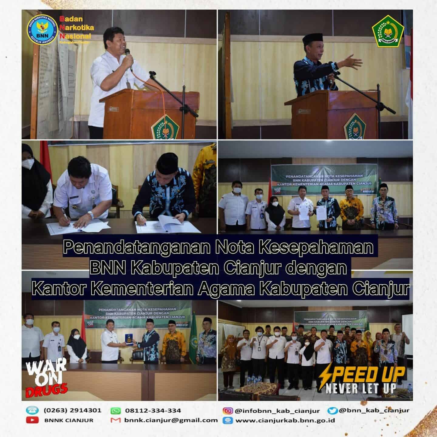 PENANDATANGANAN NOTA KESEPAHAMAN ANTARA BNNK CIANJUR DENGAN KEMENAG KABUPATEN CIANJUR PENANDATANGANAN NOTA KESEPAHAMAN ANTARA BNNK CIANJUR DENGAN KEMENAG KABUPATEN CIANJUR