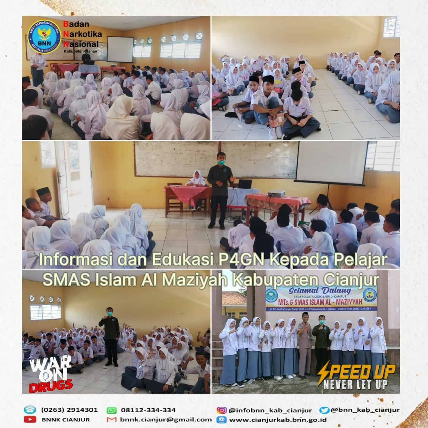 INFORMASI DAN EDUKASI P4GN KEPADA PELAJAR SMAS ISLAM AL-MAZIYAH CIANJUR INFORMASI DAN EDUKASI P4GN KEPADA PELAJAR SMAS ISLAM AL-MAZIYAH CIANJUR