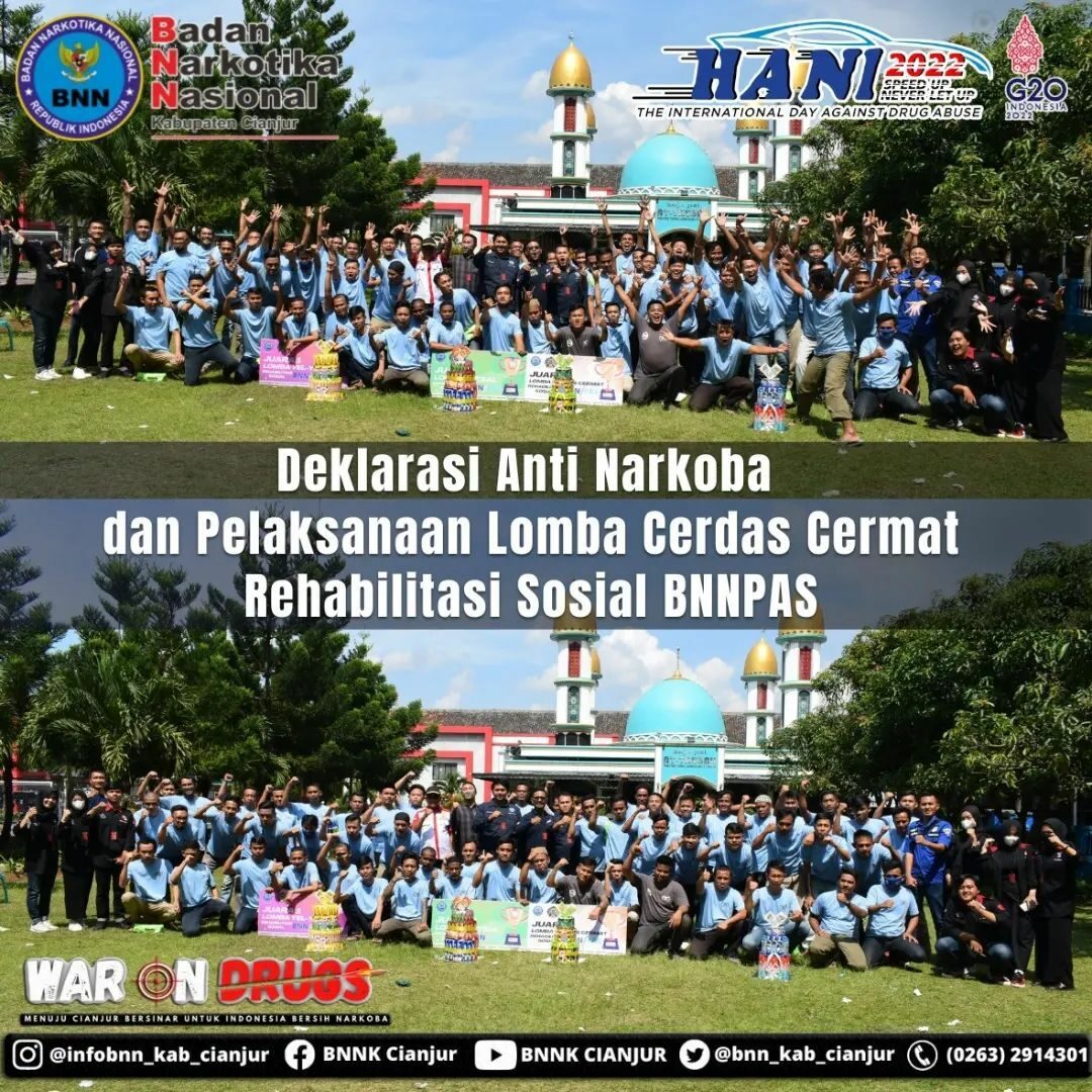 DEKLARASI ANTI NARKOBA DAN PELAKSANAAN LOMBA CERDAS CERMAT REHABIILITASI SOSIAL BNNPAS DEKLARASI ANTI NARKOBA DAN PELAKSANAAN LOMBA CERDAS CERMAT REHABIILITASI SOSIAL BNNPAS