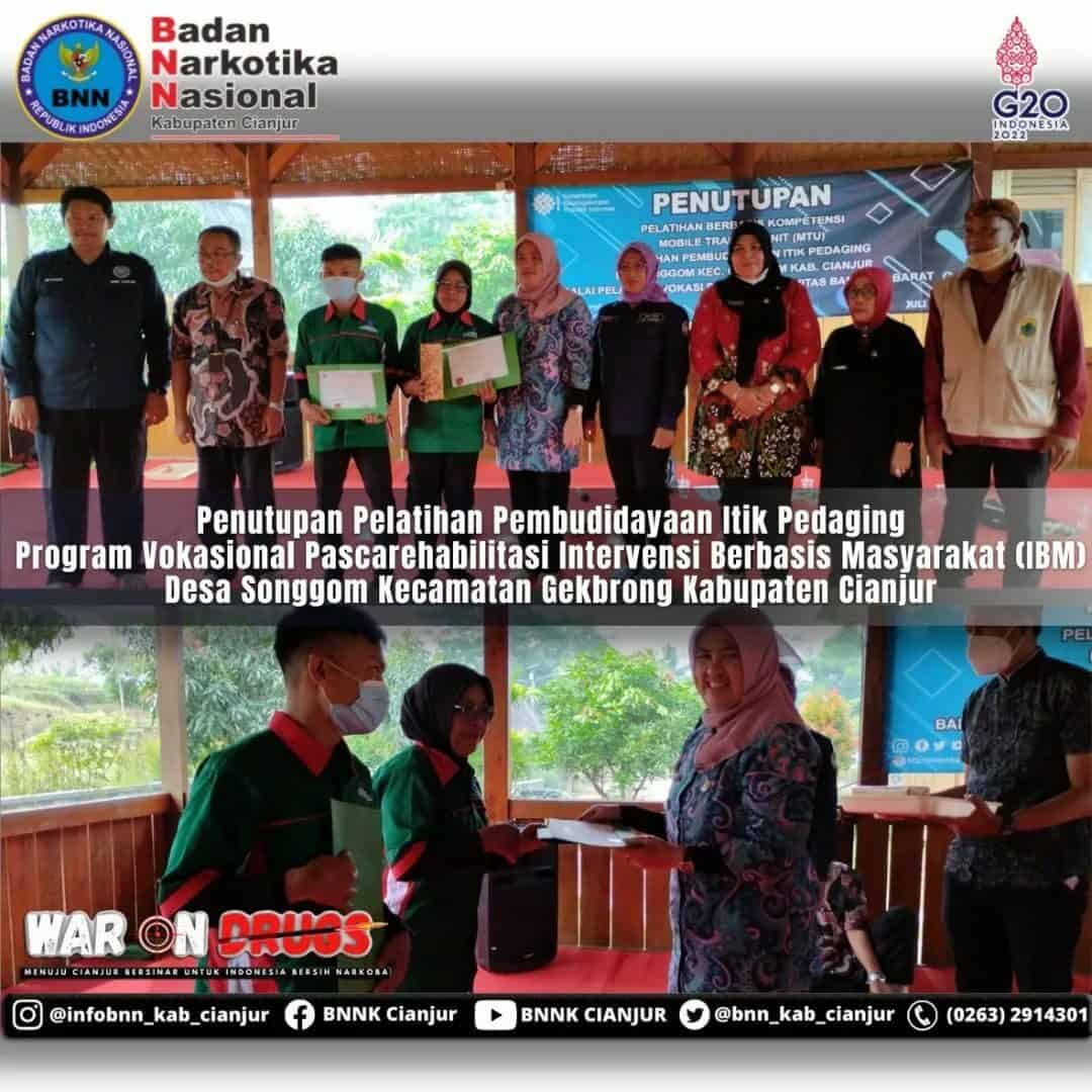 PENUTUPAN PROGRAM VOKASIONAL PASCAREHABILITASI IBM DESA SONGGOM PENUTUPAN PROGRAM VOKASIONAL PASCAREHABILITASI IBM DESA SONGGOM