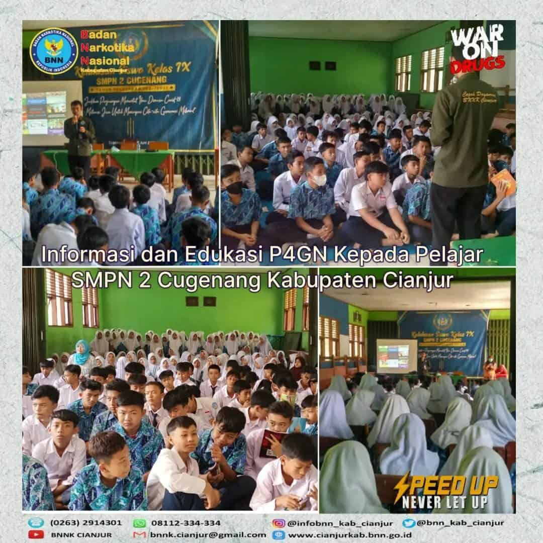 INFORMASI DAN EDUKASI P4GN KEPADA PELAJAR SMPN 2 CUGENANG INFORMASI DAN EDUKASI P4GN KEPADA PELAJAR SMPN 2 CUGENANG