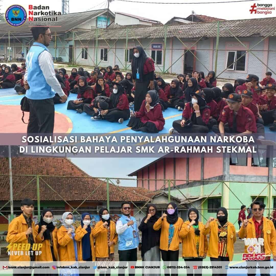 SOSIALISASI BAHAYA PENYALAHGUNAAN NARKOBA KEPADA PELAJAR SMK AR-RAHMAH STEKMAL SOSIALISASI BAHAYA PENYALAHGUNAAN NARKOBA KEPADA PELAJAR SMK AR-RAHMAH STEKMAL