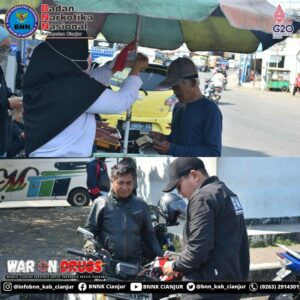 GERAKAN PEMBAGIAN 10 JUTA BENDERA MERAH PUTIH DI LINGKUNGAN BNN KABUPATEN CIANJUR
