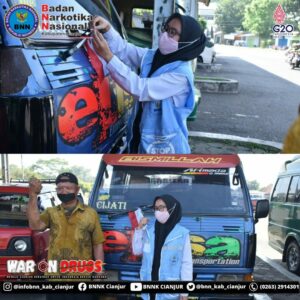 GERAKAN PEMBAGIAN 10 JUTA BENDERA MERAH PUTIH DI LINGKUNGAN BNN KABUPATEN CIANJUR