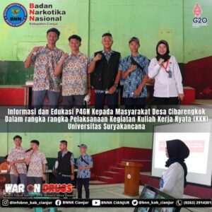 INFORMASI DAN EDUKASI P4GN KEPADA MASYARAKAT DESA CIBARENGKOK KECAMATAN BOJONGPICUNG