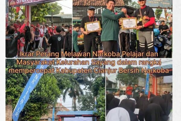 IKRAR PERANG MELAWAN NARKOBA PELAJAR DAN MASYARAKAT DI KELURAHAN SAYANG
