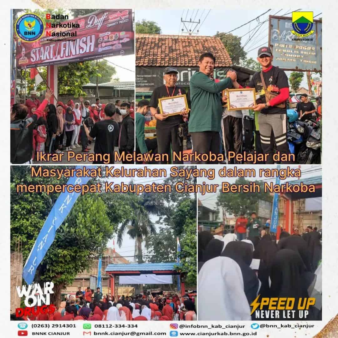 IKRAR PERANG MELAWAN NARKOBA PELAJAR DAN MASYARAKAT DI KELURAHAN SAYANG IKRAR PERANG MELAWAN NARKOBA PELAJAR DAN MASYARAKAT DI KELURAHAN SAYANG