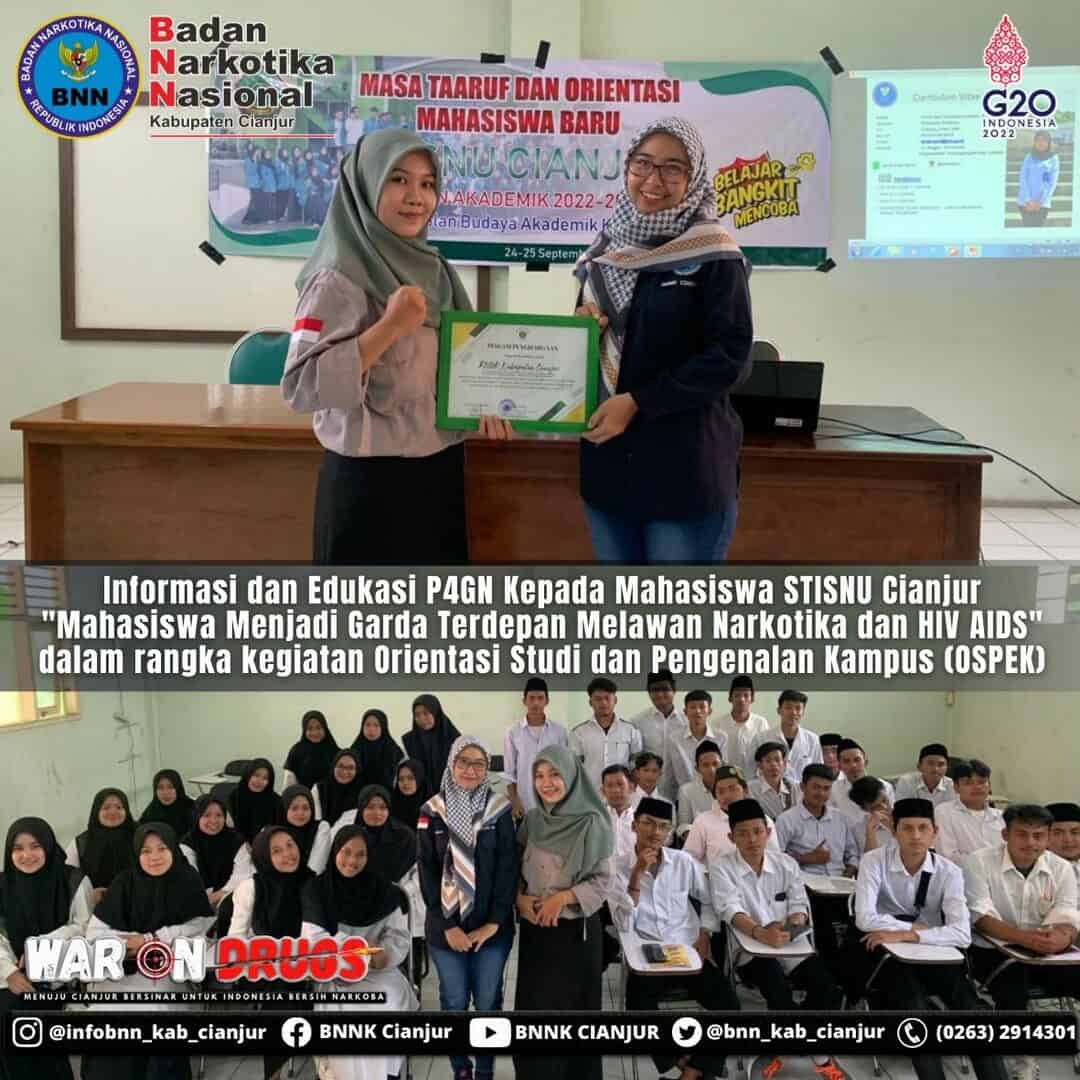 INFORMASI DAN EDUKASI P4GN KEPADA MAHASISWA STISNU CIANJUR INFORMASI DAN EDUKASI P4GN KEPADA MAHASISWA STISNU CIANJUR