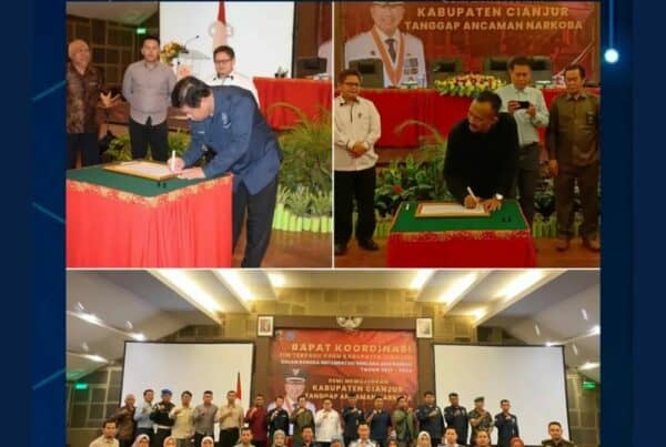 RAPAT KOORDINASI TIM TERPADU P4GN KABUPATEN CIANJUR DALAM RANGKA IMPLEMENTASI RENCANA AKSI DAERAH TAHUN 2021-2024