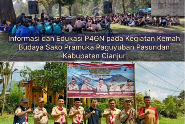 INFORMASI DAN EDUKASI P4GN PADA KEGIATAN KEMAH BUDAYA SAKO PRAMUKA PAGUYUBAN PASUNDAN KABUPATEN CIANJUR INFORMASI DAN EDUKASI P4GN PADA KEGIATAN KEMAH BUDAYA SAKO PRAMUKA PAGUYUBAN PASUNDAN KABUPATEN CIANJUR