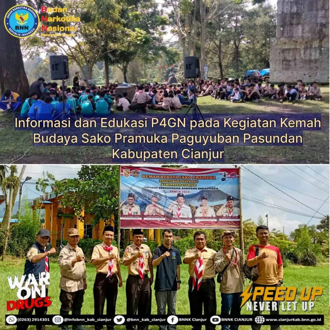 INFORMASI DAN EDUKASI P4GN PADA KEGIATAN KEMAH BUDAYA SAKO PRAMUKA PAGUYUBAN PASUNDAN KABUPATEN CIANJUR INFORMASI DAN EDUKASI P4GN PADA KEGIATAN KEMAH BUDAYA SAKO PRAMUKA PAGUYUBAN PASUNDAN KABUPATEN CIANJUR