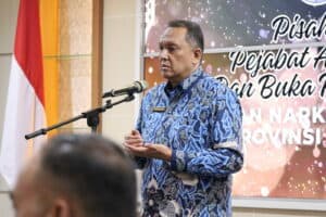 KEPALA BNNK CIANJUR MENGHADIRI ACARA PISAH SAMBUT JABATAN ADMINISTRATOR DAN BUKA PUASA BERSAMA PEGAWAI DI LINGKUNGAN BNNP JABAR